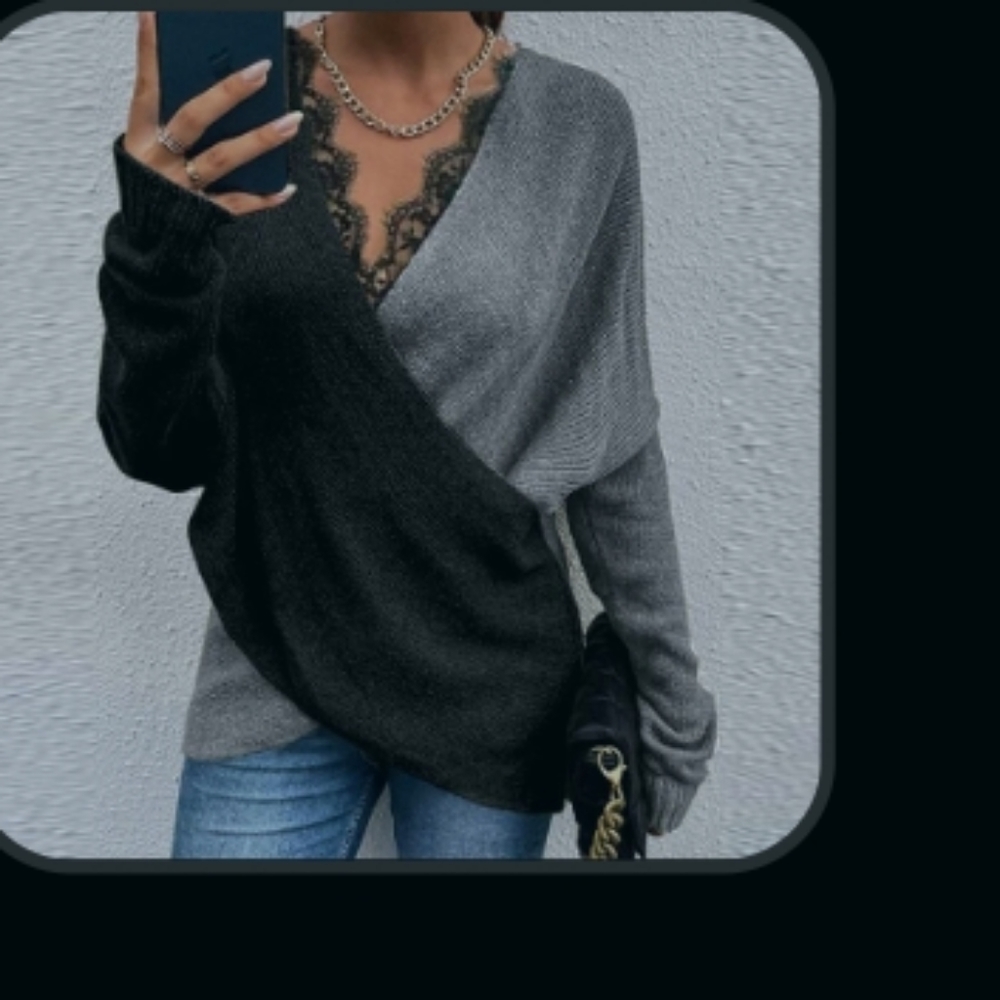 Black and Gray Sweater - Picture 2 of 4
